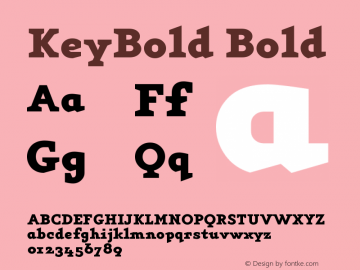 KeyBold Bold Version 001.000 Font Sample