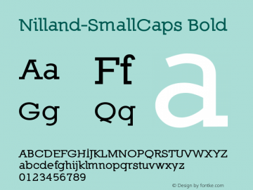Nilland-SmallCaps Bold 1.0 2005-03-12 Font Sample