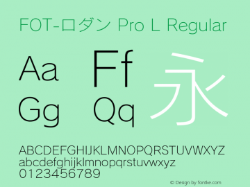 FOT-ロダン Pro L Regular Version 1.002;PS 1;Core 1.0.35;makeotf.lib1.5.4750图片样张