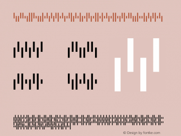 KIX Barcode Regular Unknown Font Sample