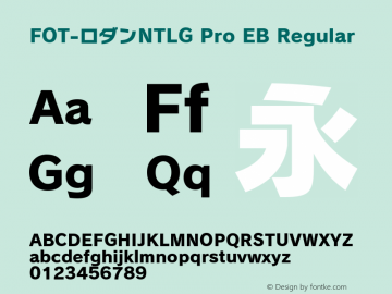 FOT-ロダンNTLG Pro EB Font,RodinNTLGPro-EB Font,FOT-RodinNTLG Pro