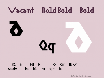 Vacant-Bold Bold-Bold Version 001.000图片样张