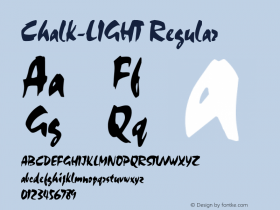 Chalk-LIGHT Regular Altsys Fontographer 3.5  5/10/93图片样张