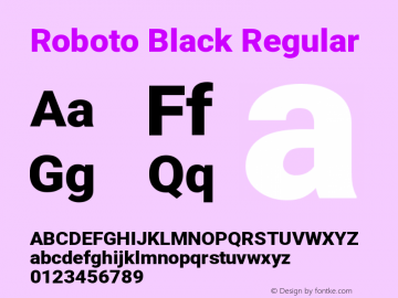 Roboto Black Regular Version 2.132图片样张