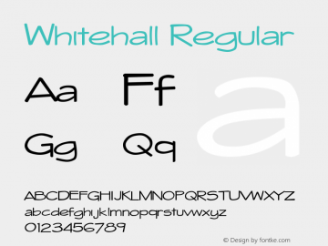 Whitehall Regular Updated May 2007图片样张