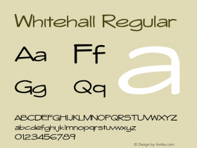 Whitehall Regular Updated May 2007 Font Sample