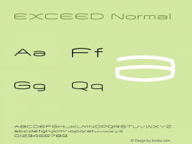 EXCEED Normal Macromedia Fontographer 4.1J 06.7.18 Font Sample