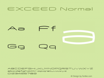 EXCEED Normal Macromedia Fontographer 4.1J 06.7.18 Font Sample