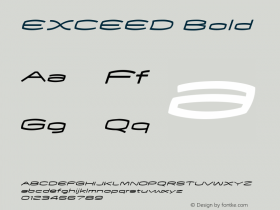 EXCEED Bold Macromedia Fontographer 4.1J 06.7.18 Font Sample