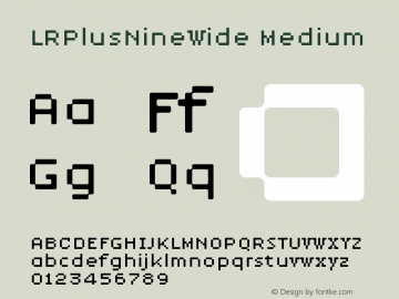 LRPlusNineWide Medium Version 001.000 Font Sample
