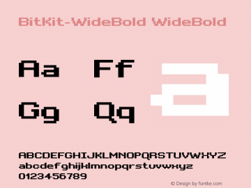 BitKit-WideBold WideBold Version 001.000 Font Sample