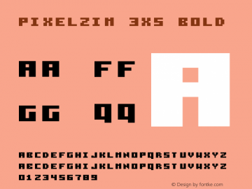 Pixelzim 3x5 Bold 2000; 1.1 Font Sample