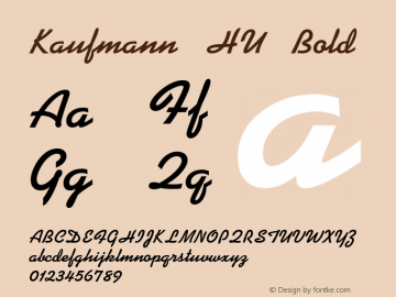 Kaufmann HU Bold 1.0 Mon Aug 23 20:44:13 1993 Font Sample