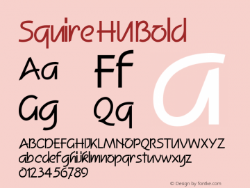 Squire HU Bold 1.000 Font Sample