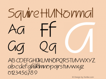 Squire HU Normal 1.000 Font Sample