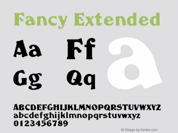 Fancy Extended Version 001.000 Font Sample