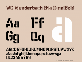 WC Wunderbach Bta DemiBold Version 1.000 2005图片样张