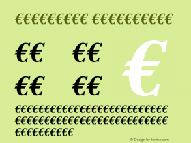 EuroSerif BoldItalic Version 1.00 Font Sample