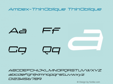 Ambex-ThinOblique ThinOblique Version 001.000图片样张