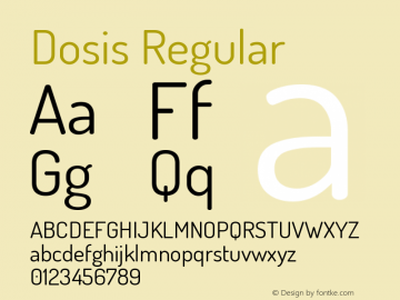 Dosis Regular Version 1.007图片样张