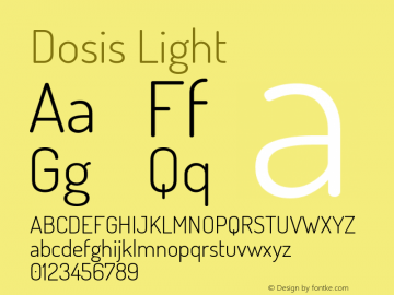 Dosis Light Version 1.007图片样张