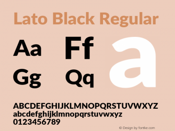 Lato Black Regular Version 2.010; 2014-09-01; http://www.latofonts.com/图片样张