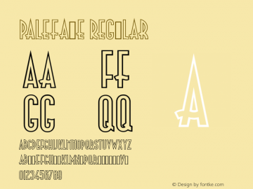 Paleface Regular Version 001.000 Font Sample