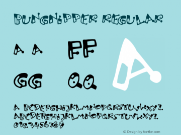 Bungnipper Regular The Switched On Remix Font Sample
