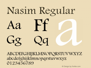 Nasim Regular 1.0图片样张