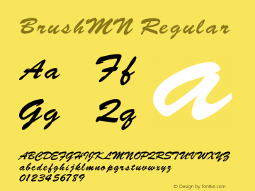 BrushMN Regular Version 001.003图片样张