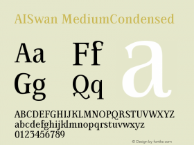 AISwan MediumCondensed Version 001.000图片样张