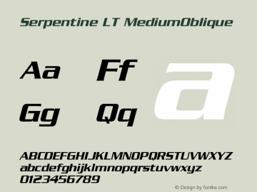 Serpentine LT MediumOblique Version 006.000图片样张