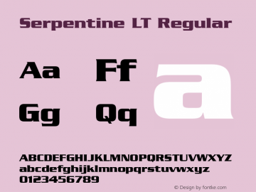 Serpentine LT Regular Version 006.000图片样张