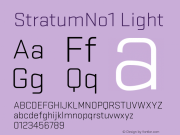 StratumNo1 Light Version 001.000 Font Sample