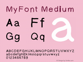 MyFont Medium Version 001.000图片样张