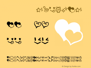 絵文字1 Regular Version 1.00 Font Sample