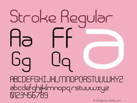 Stroke Regular Version 1.000;PS 001.001;hotconv 1.0.56 Font Sample