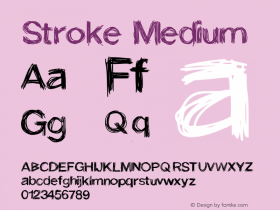 Stroke Medium Version 001.000 Font Sample