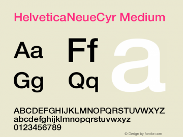 HelveticaNeueCyr Medium 001.000图片样张