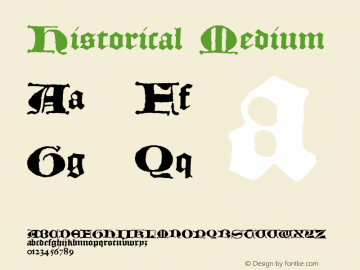 Historical Medium 001.000 Font Sample