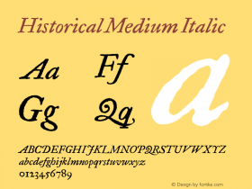 Historical Medium Italic 001.000图片样张