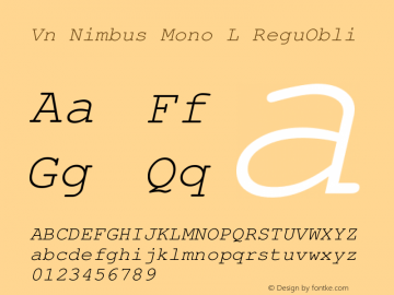 Vn Nimbus Mono L ReguObli Version 1.05图片样张