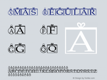 Xmas Regular Altsys Metamorphosis:1/16/93 Font Sample
