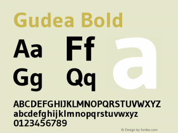 Gudea Bold Version 1.002图片样张