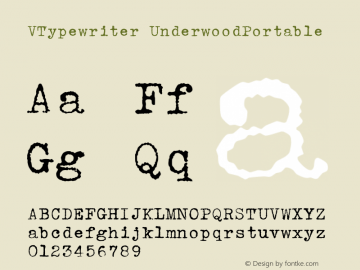 VTypewriter UnderwoodPortable Version 001.000图片样张