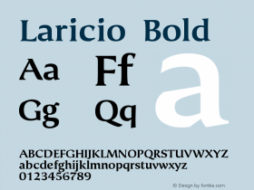 Laricio Bold Version 001.001图片样张