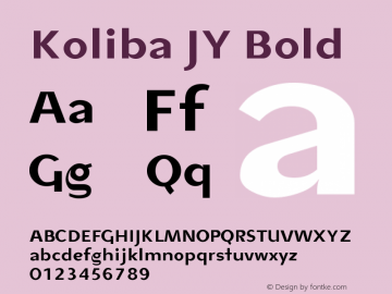 Koliba JY Bold Version 1.000图片样张