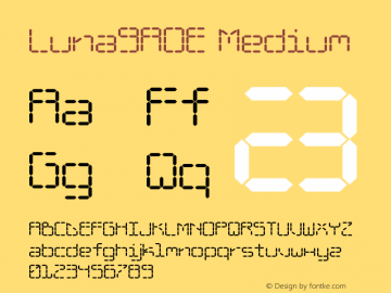 Luna9AOE Medium Version 001.000 Font Sample