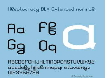Kleptocracy DLX Extended normal Version 001.001 Font Sample