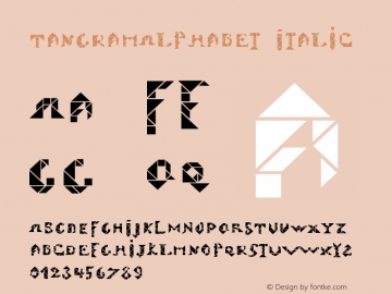 TangramAlphabet Italic Version 001.001 Font Sample